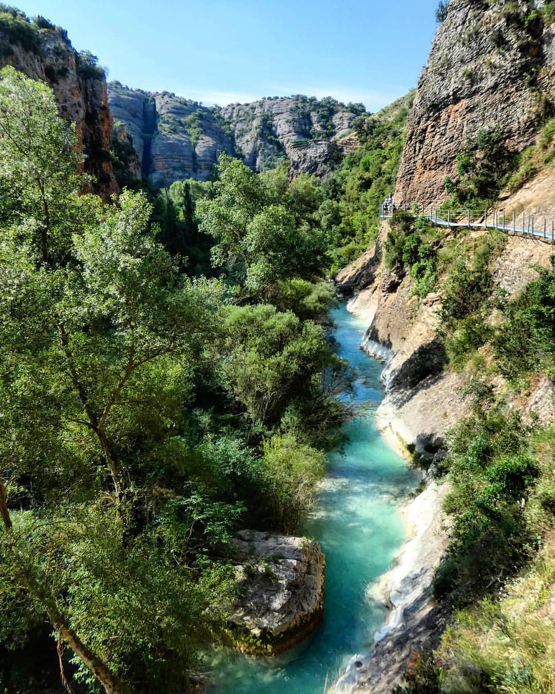 Río Vero en el Parque Natural de los cañones y la Sierra de Guara en Huesca